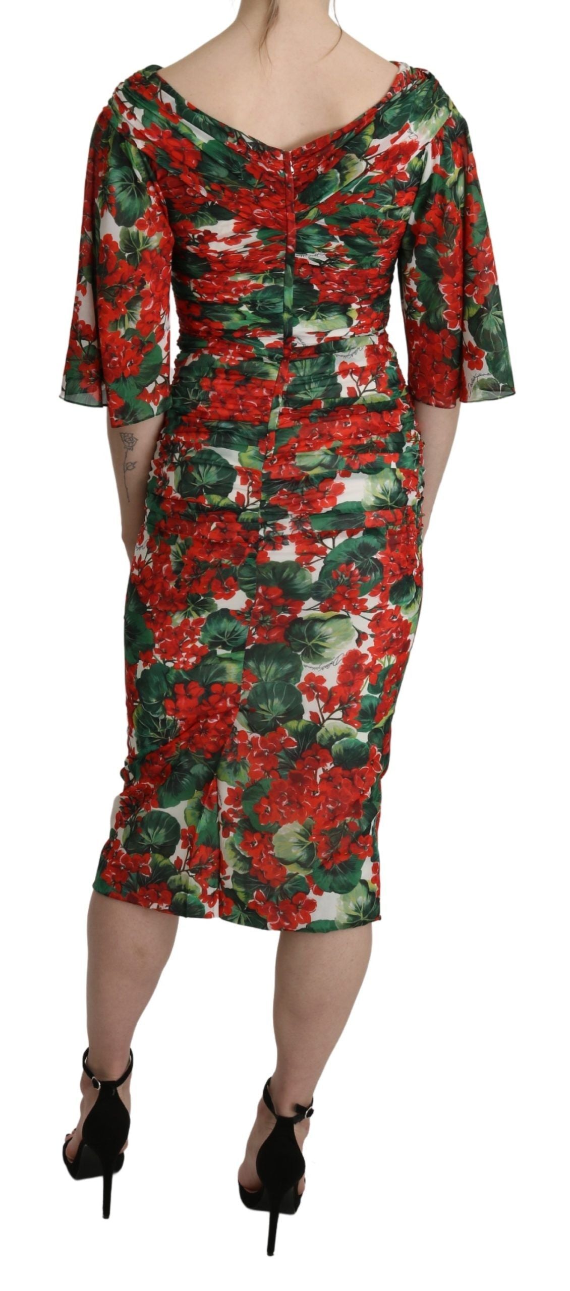 Dolce & Gabbana Enchanting Floral Midi Sheath Dress