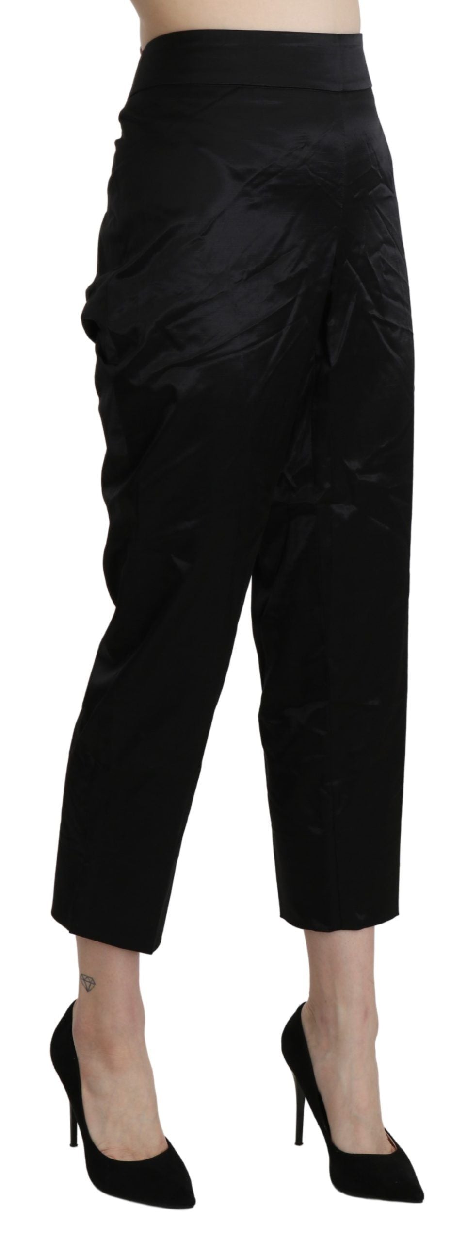 BENCIVENGA Elegant High Waist Cropped Pants