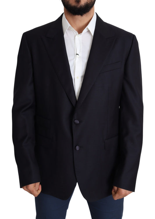 Dolce & Gabbana Elegant Black Virgin Wool Men's Blazer