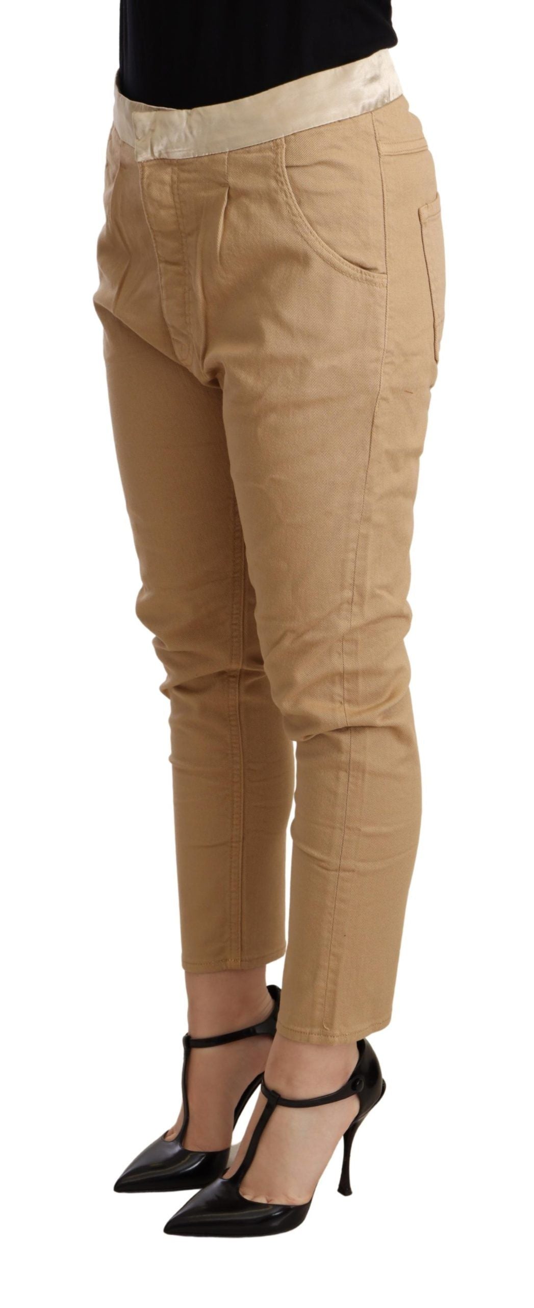 CYCLE Beige Mid Waist Slim Fit Skinny Pants