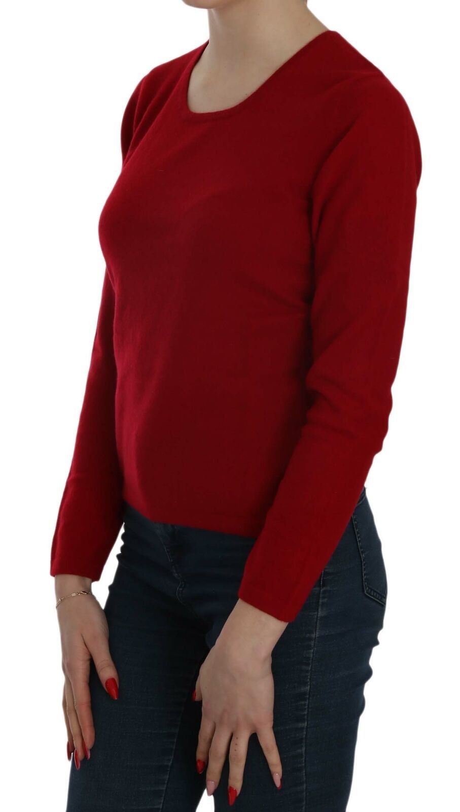 MILA SCHÖN Elegant Red Cashmere Pullover Blouse