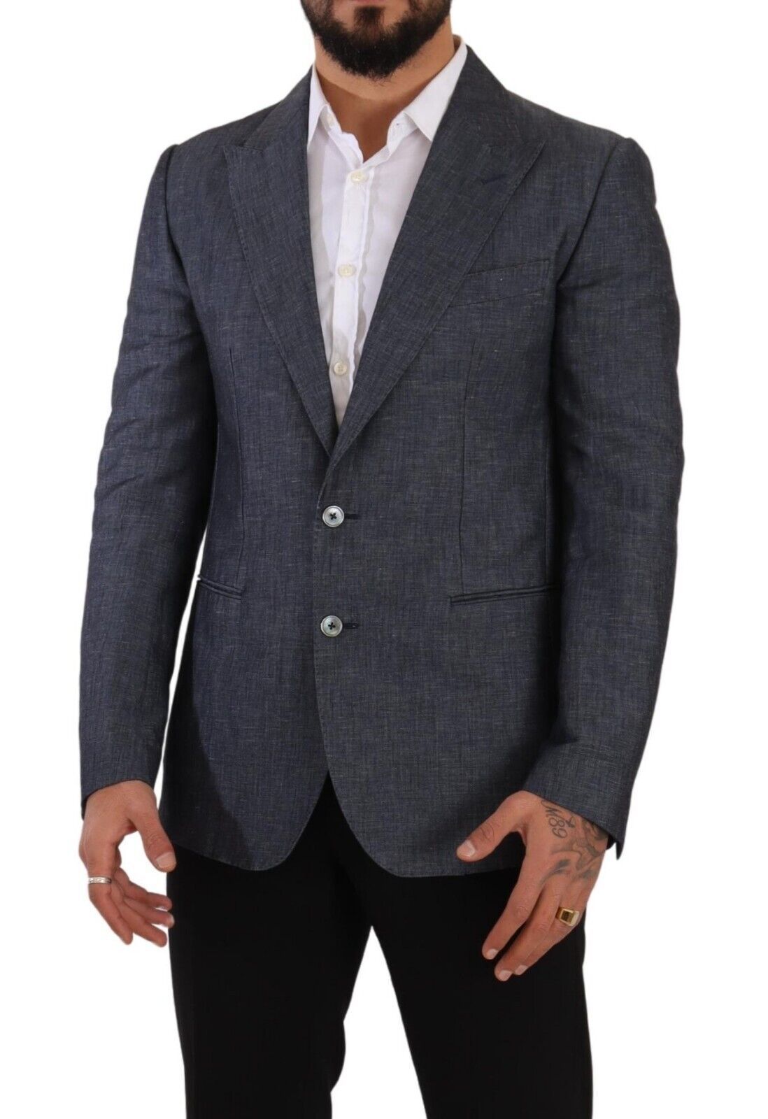 Dolce & Gabbana Elegant Slim Fit Two-Button Blue Blazer