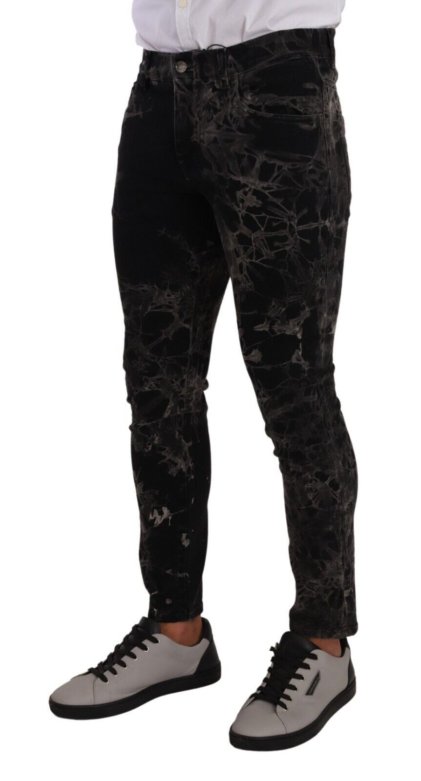 Dolce & Gabbana Slim Fit Patterned Skinny Jeans