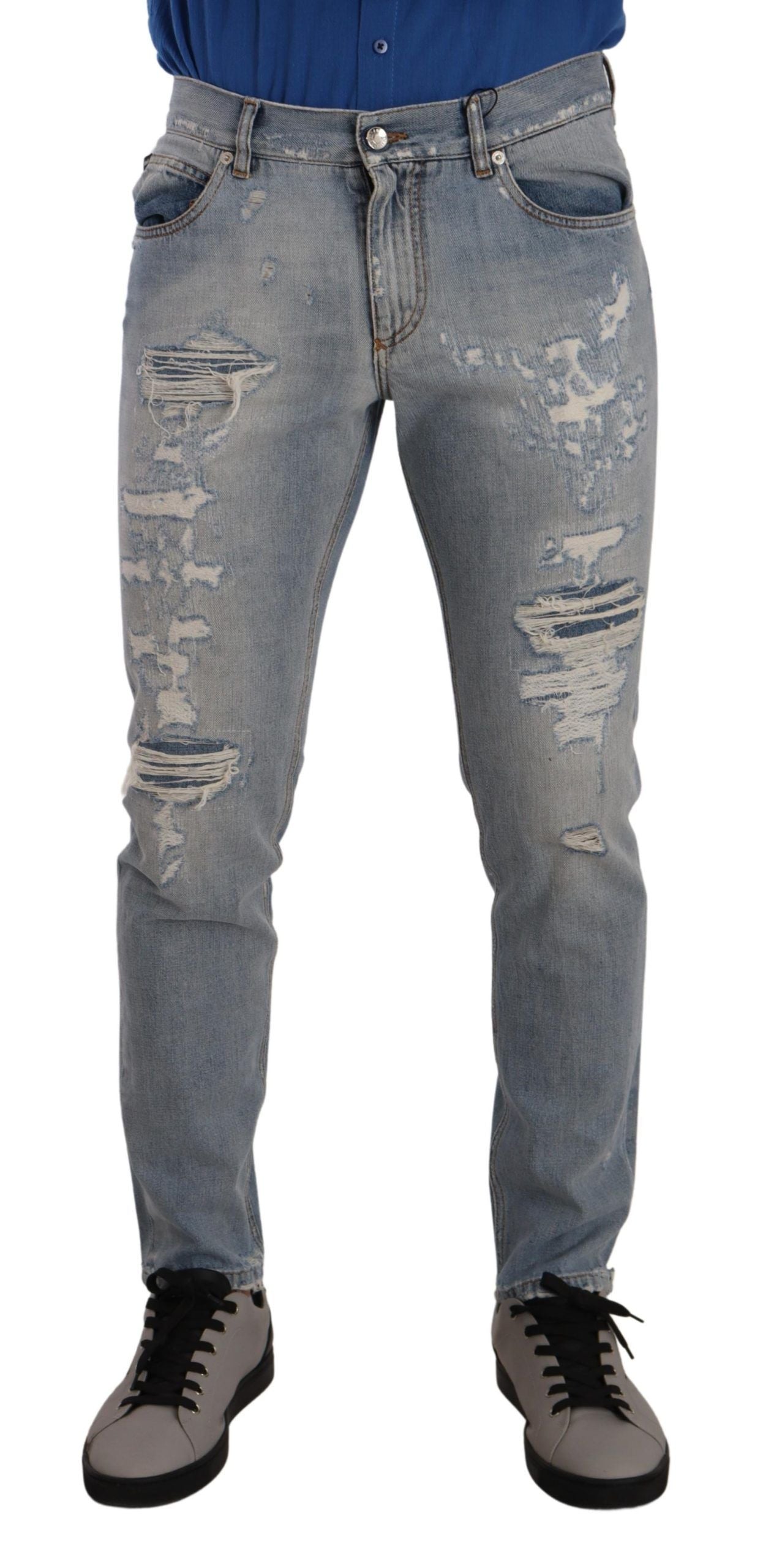 Dolce & Gabbana Elegant Light Blue Straight Denim Jeans