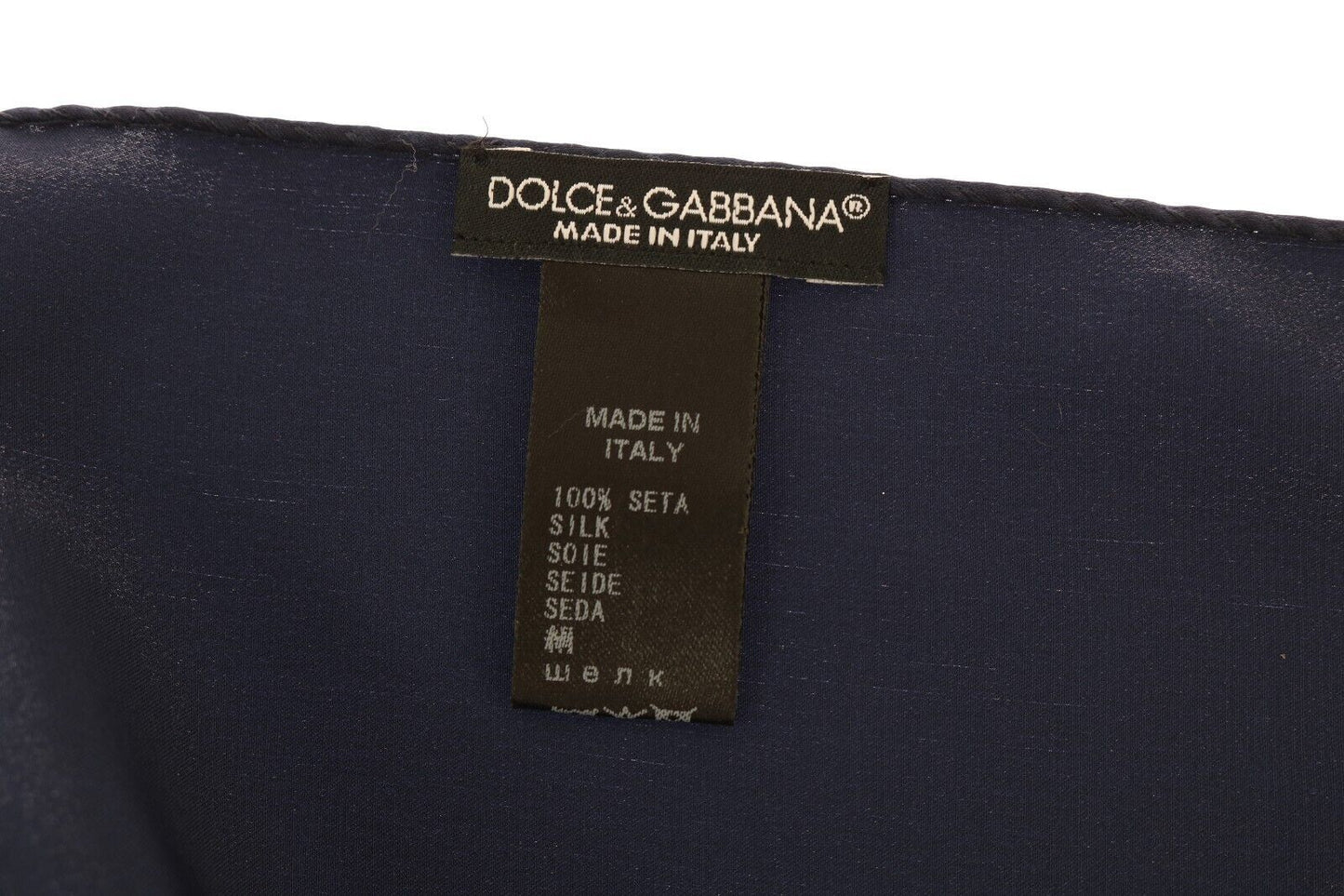 Dolce & Gabbana Elegant Silk Pocket Square in Lustrous Blue