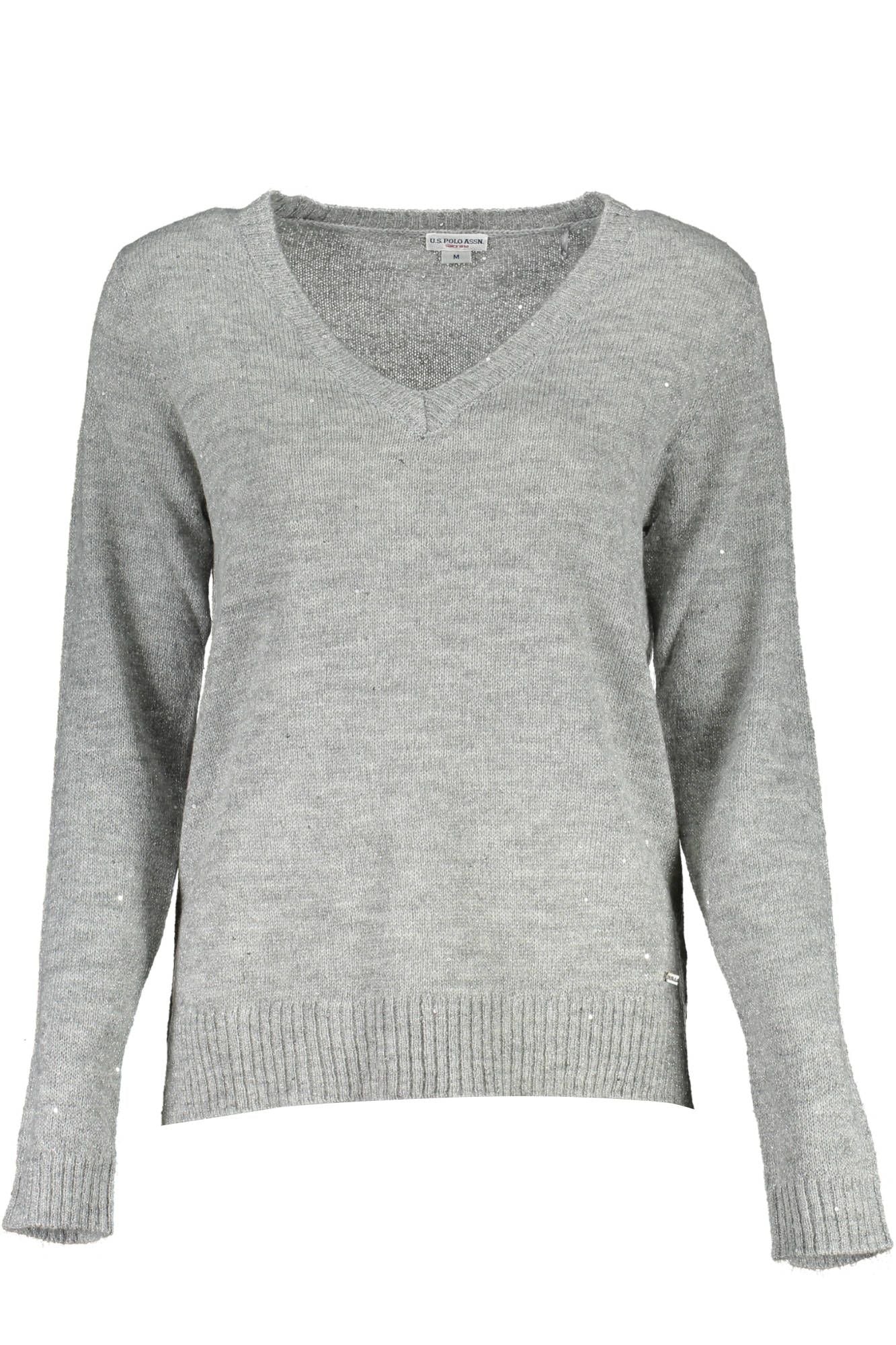 U.S. POLO ASSN. Silver Acrylic Women Sweater