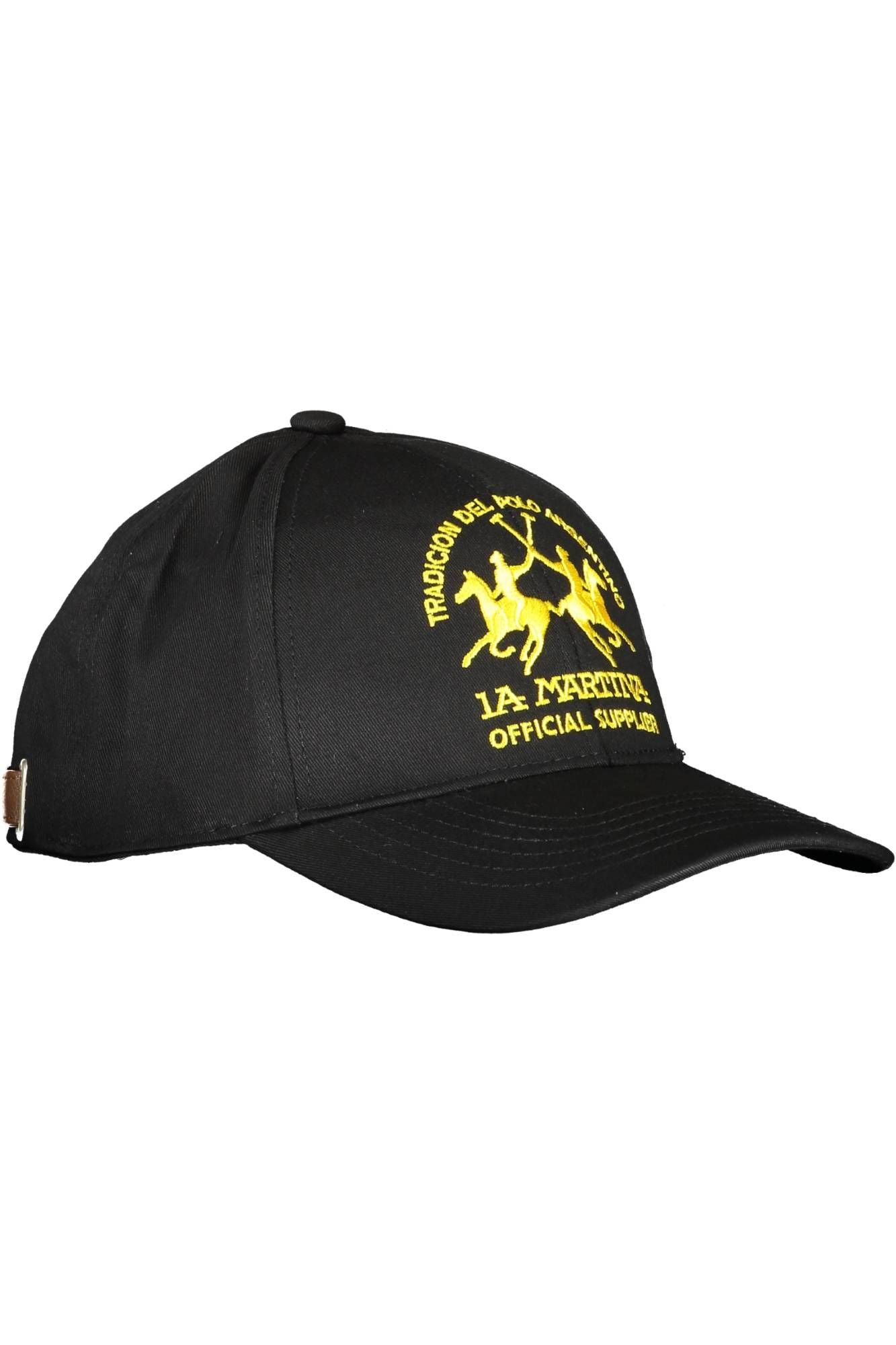 La Martina Black Cotton Men Cap