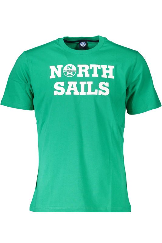 North Sails Green Cotton Men T-Shirt