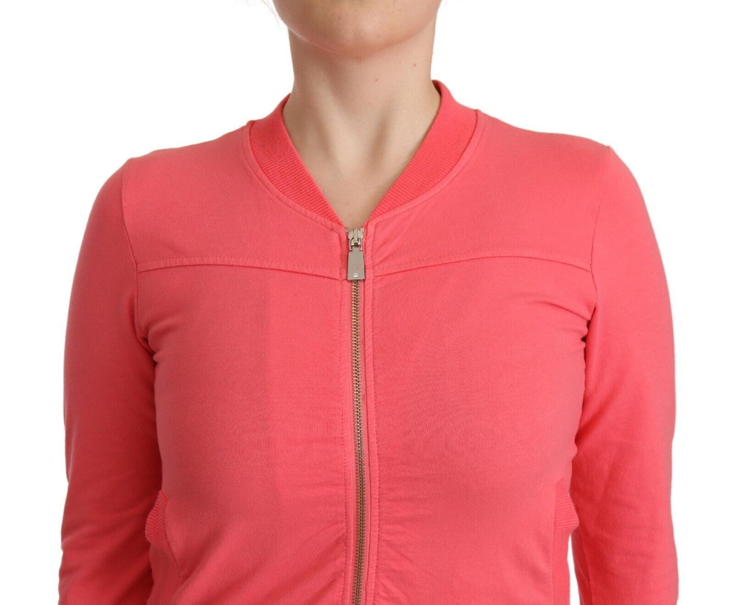 Blumarine Elegant Pink Full Zip Sweater