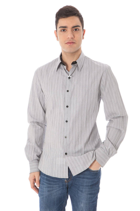 Costume National White Cotton Men Shirt