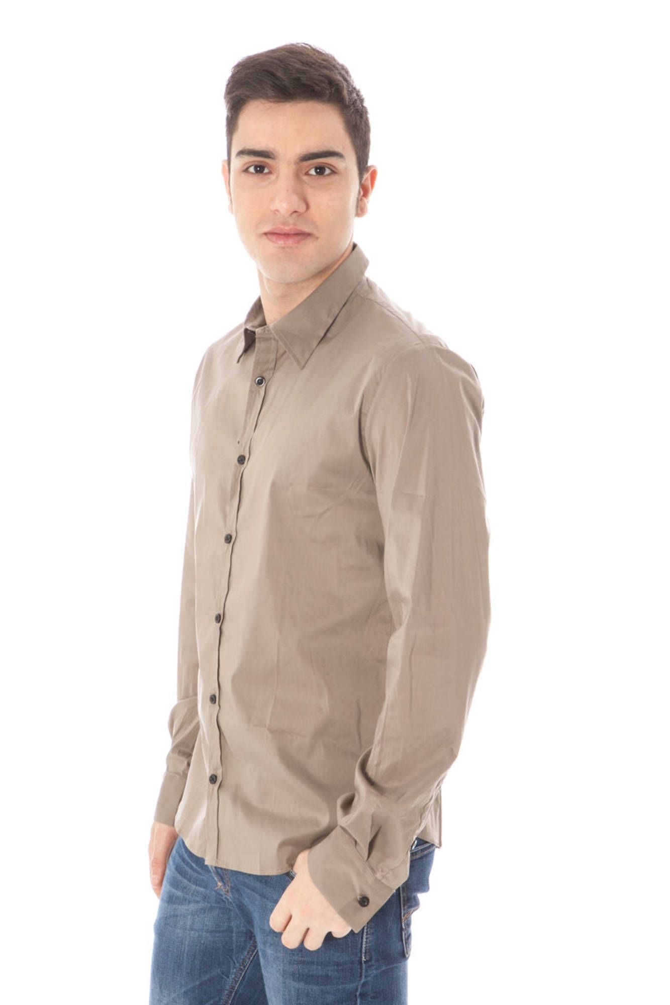 Costume National Green Cotton Men Shirt