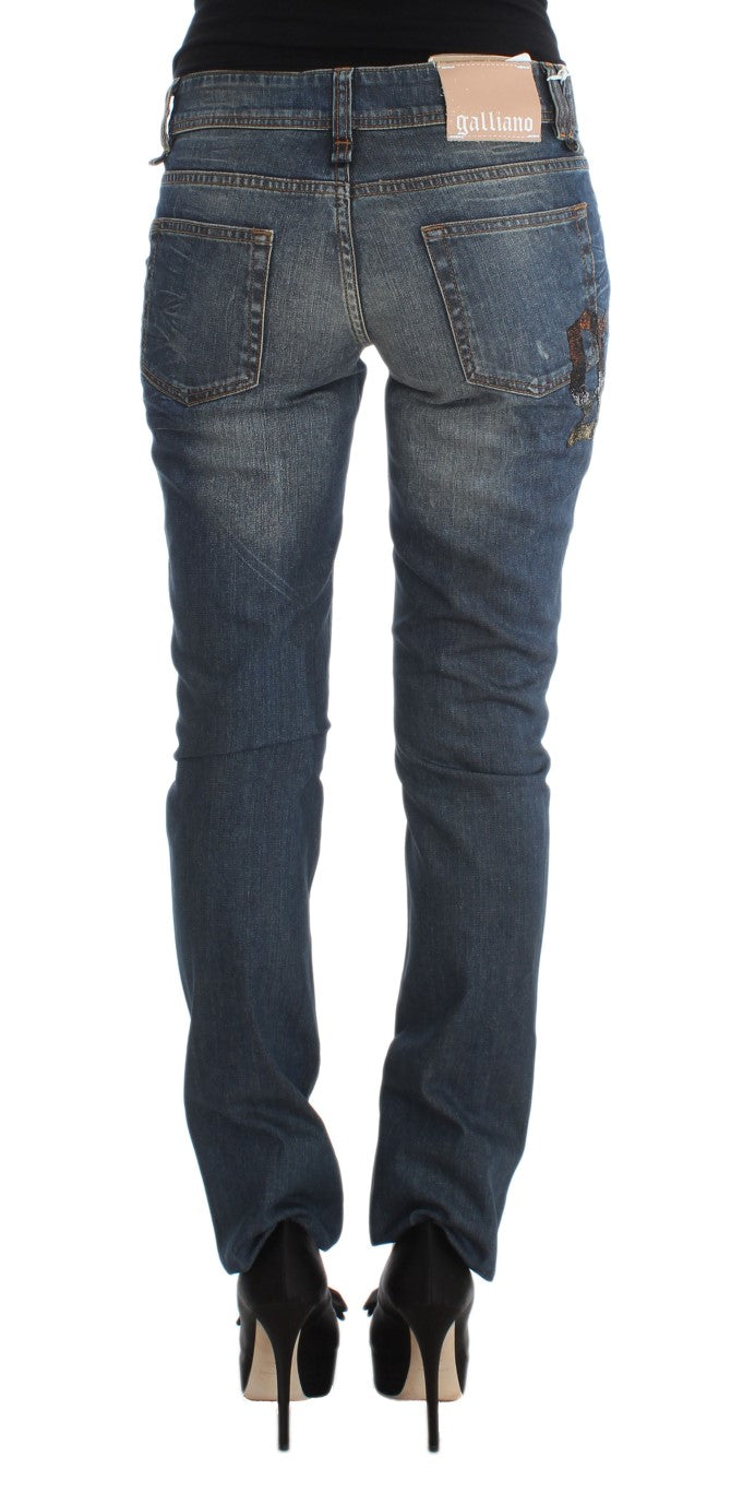 John Galliano Chic Slim Fit Blue Jeans