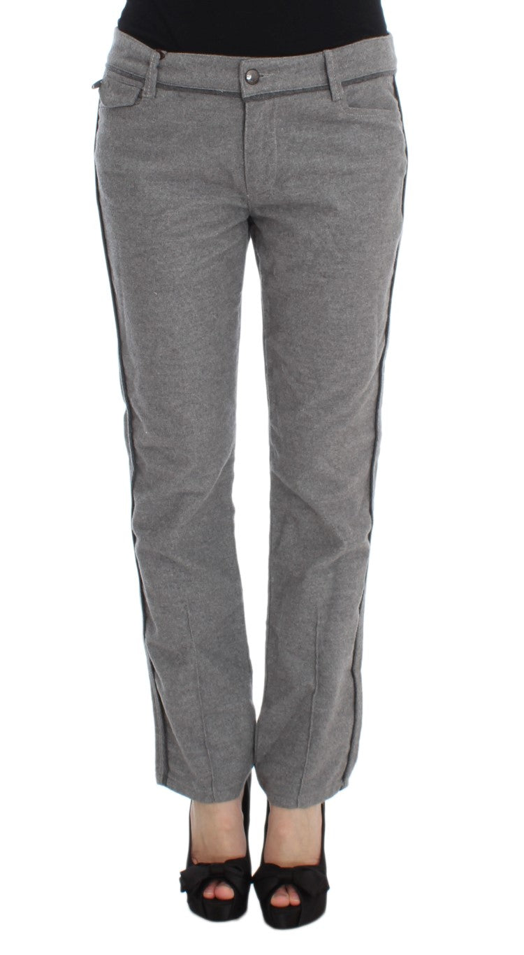 Ermanno Scervino Chic Gray Casual Cotton Pants