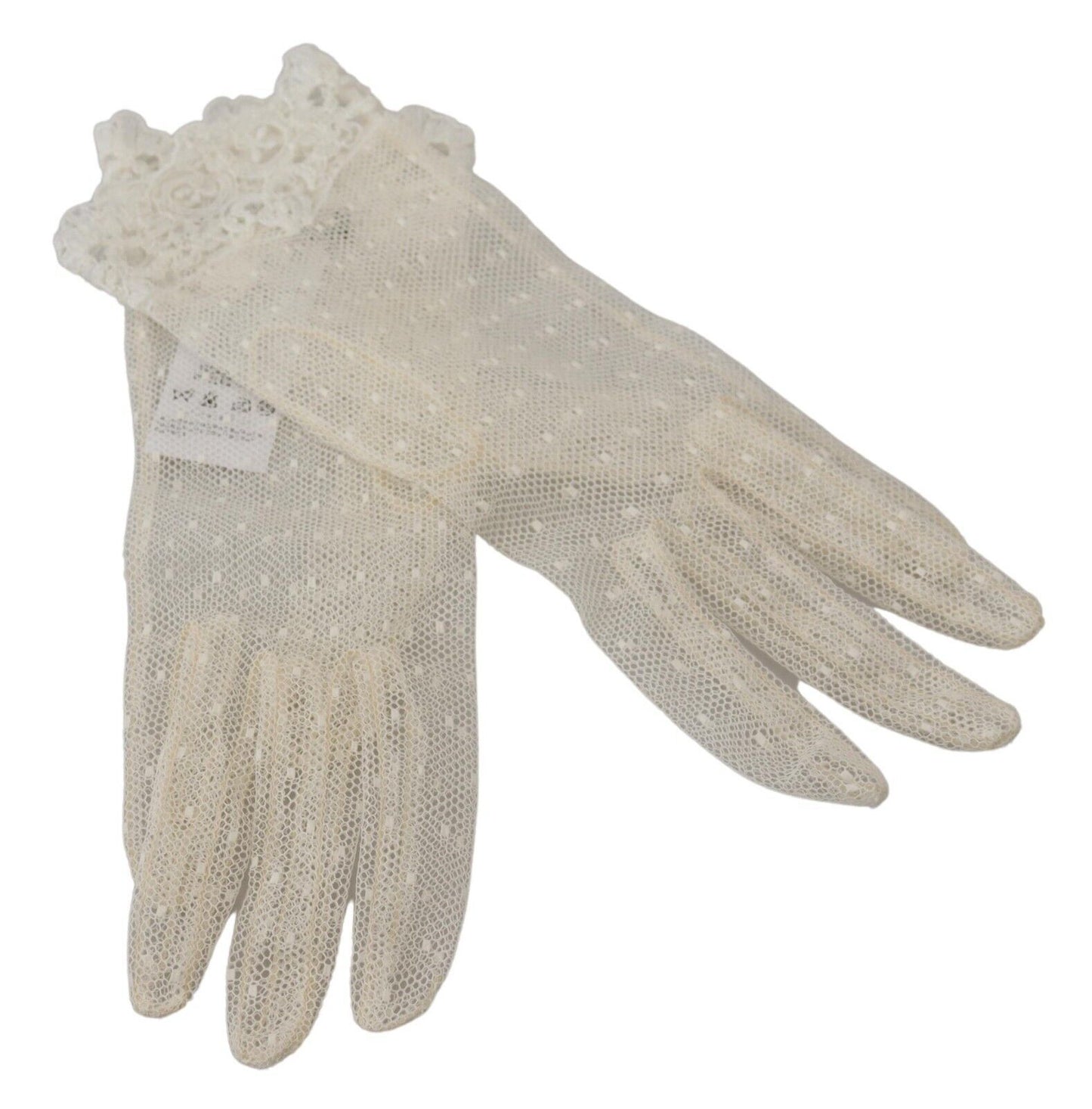 Dolce & Gabbana Chic White Wrist Length Gloves