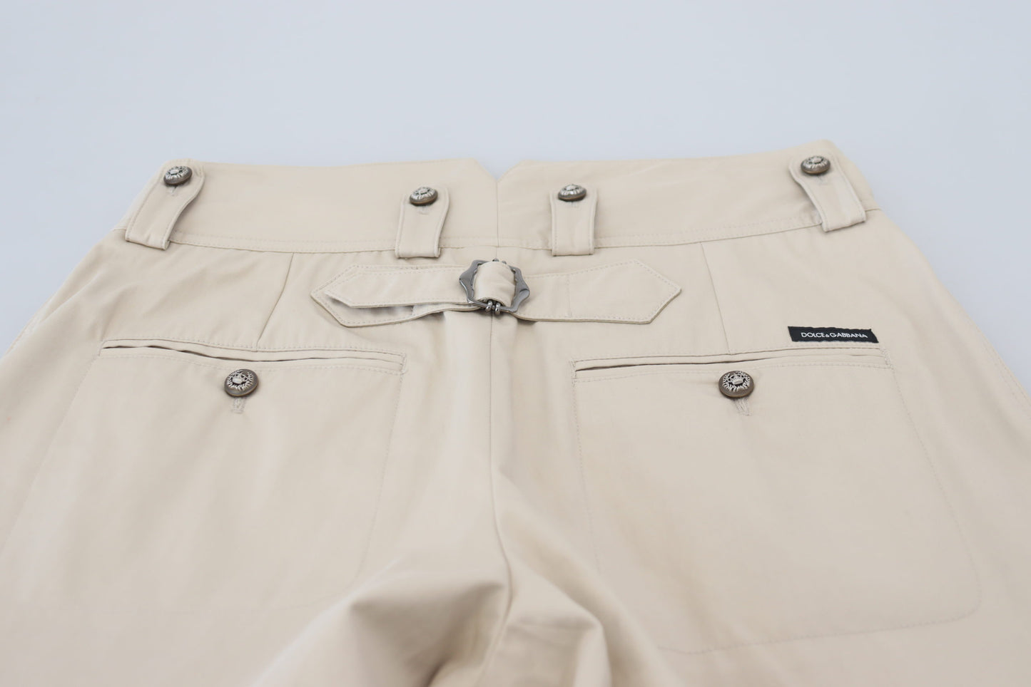 Dolce & Gabbana Elegant Beige Cotton Trousers