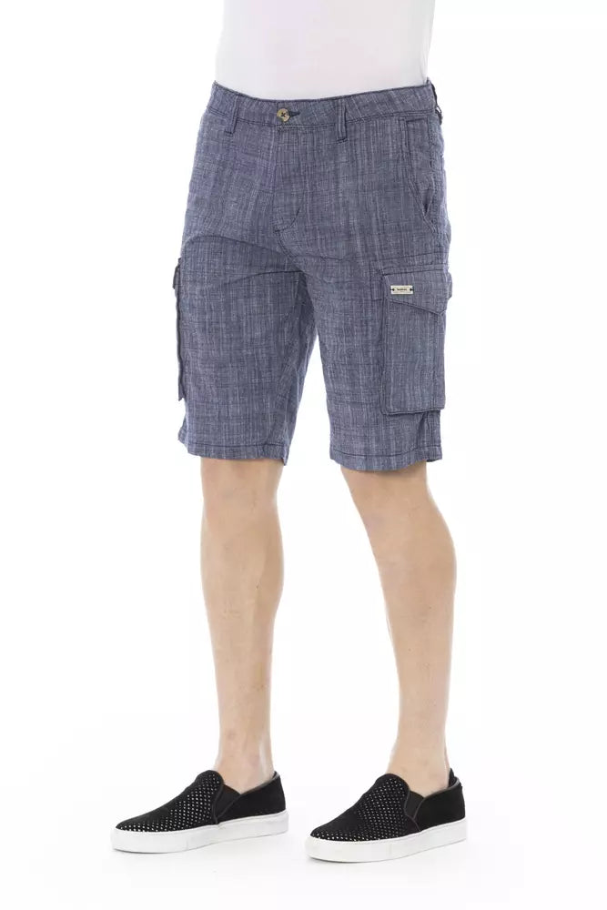 Baldinini Trend Blue Cotton Men Short