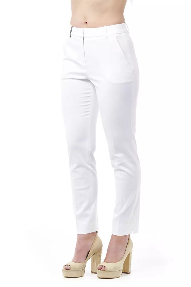 Peserico Chic High Waist Cigarette Leg Trousers