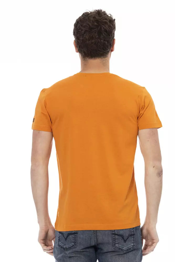 Trussardi Action Orange Cotton Men T-Shirt