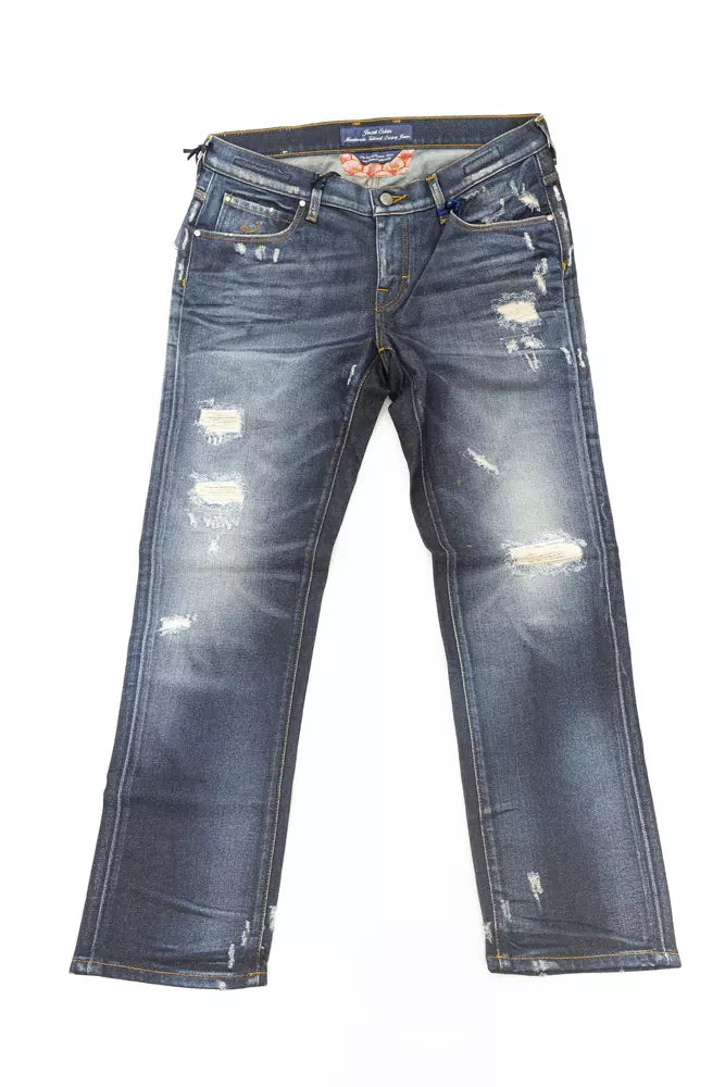 Jacob Cohen Blue Cotton Women Jean