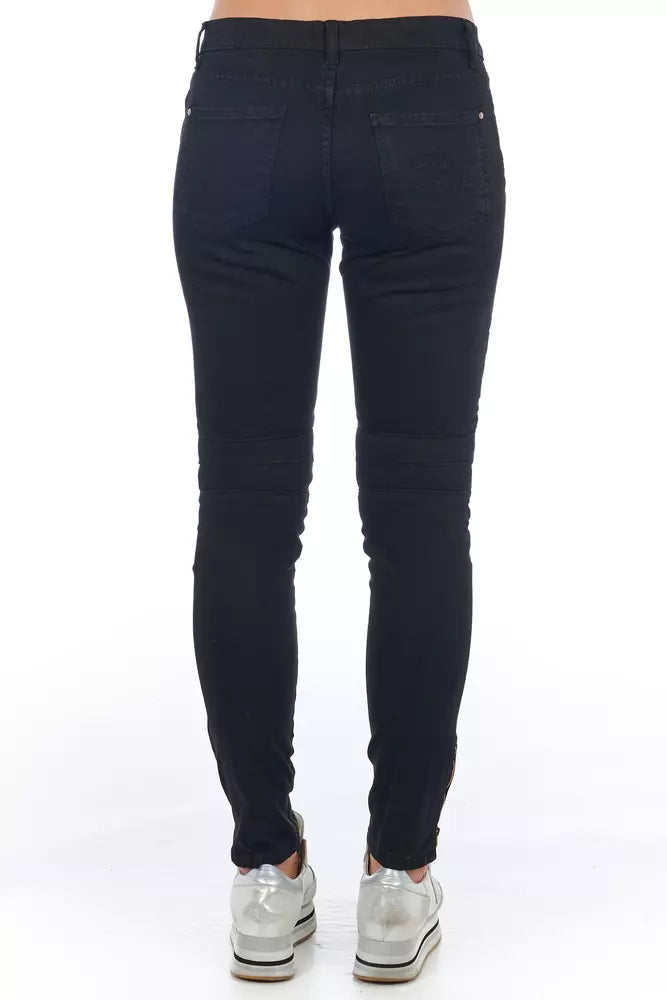 Frankie Morello Black Cotton Women's Jeans