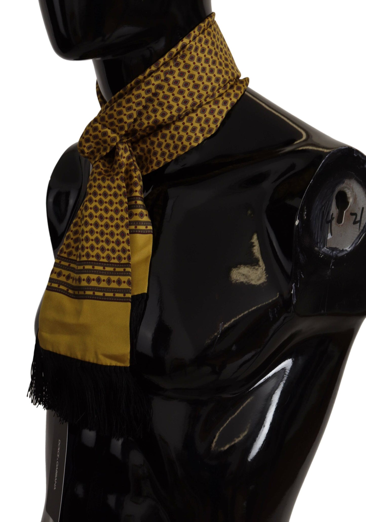 Dolce & Gabbana Elegant Yellow Silk Men's Scarf