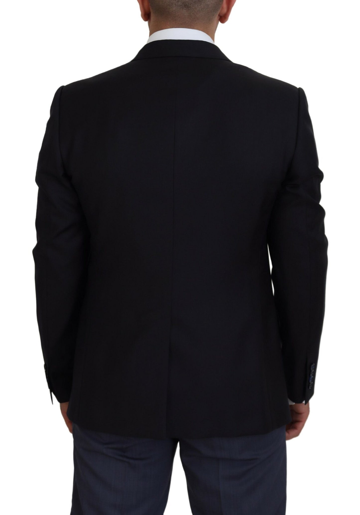 Dolce & Gabbana Elegant Dark Blue Martini Blazer