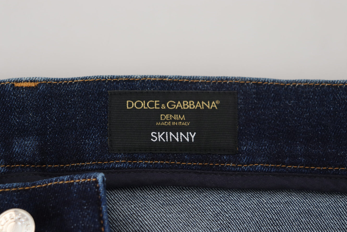 Dolce & Gabbana Elegant Slim Fit Dark Blue Denim Jeans