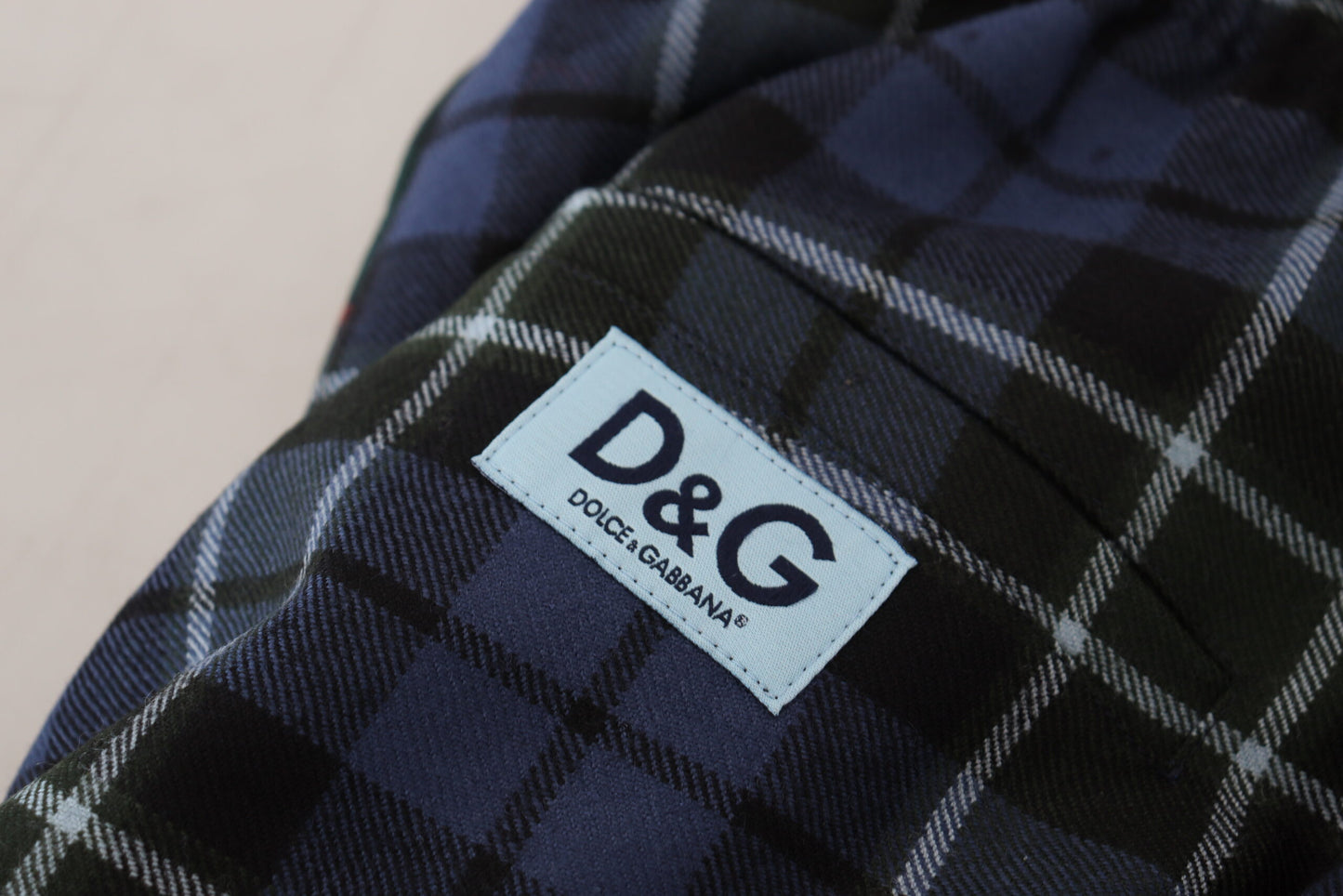 Dolce & Gabbana Checkered Wool Blend Jogger Pants