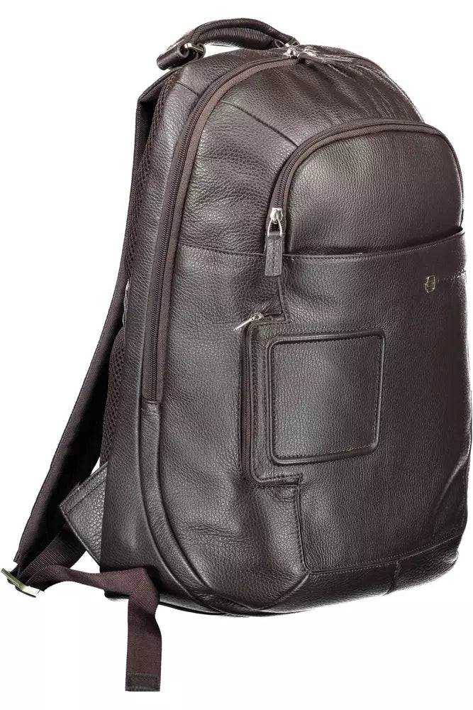 Piquadro Brown Leather Men Backpack