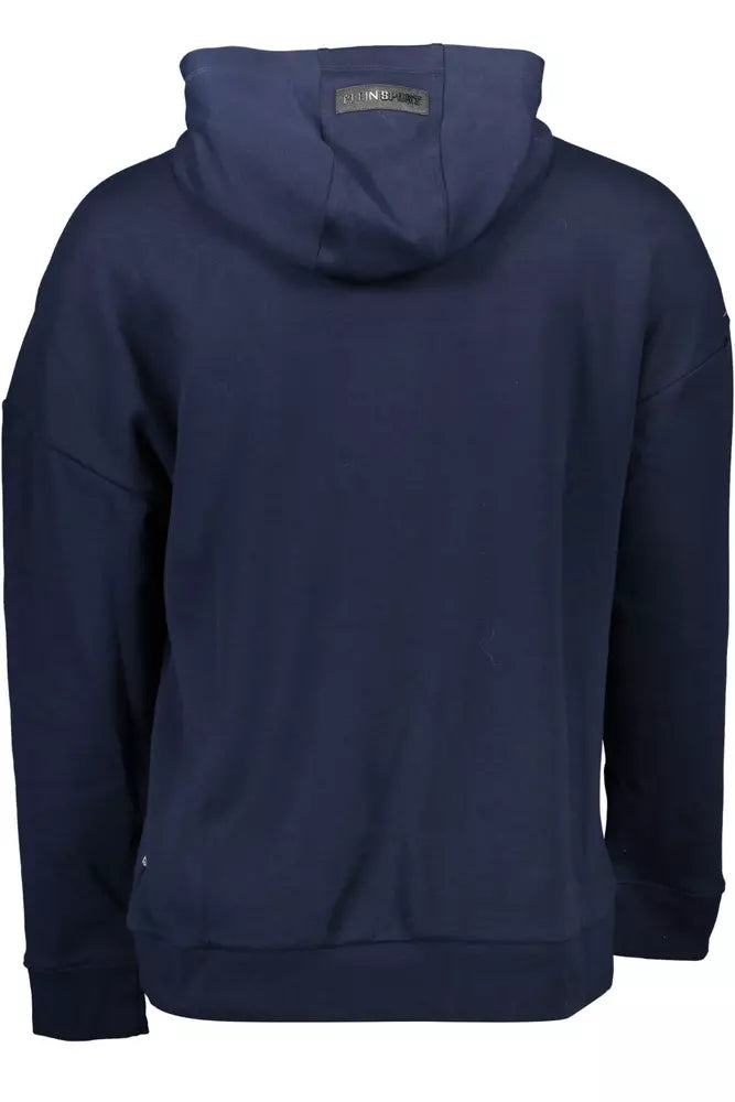 Plein Sport Blue Cotton Men Sweater