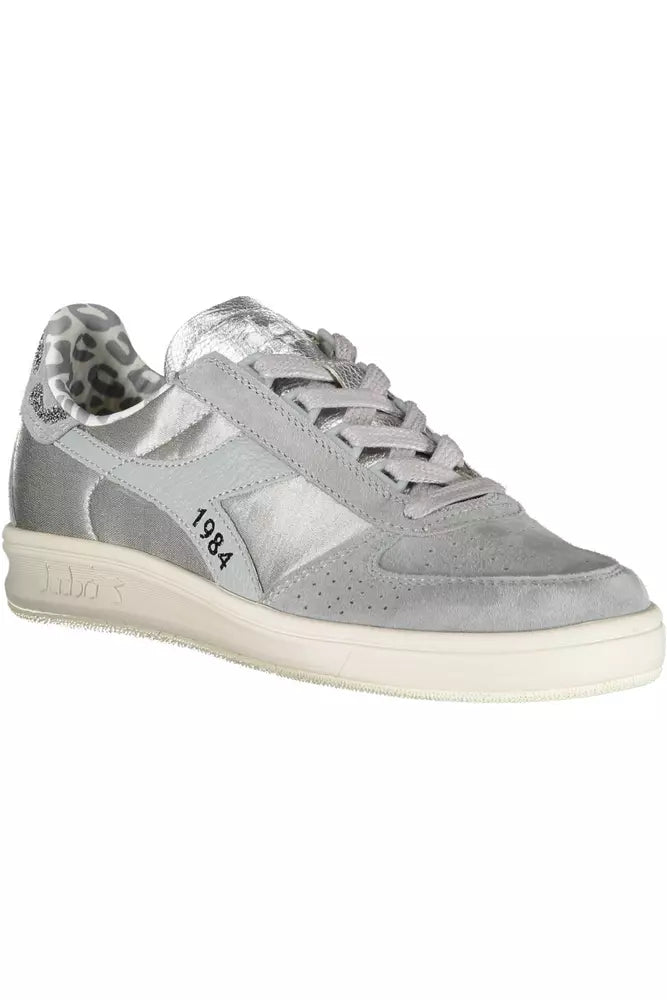 Diadora Gray Leather Women Sneaker