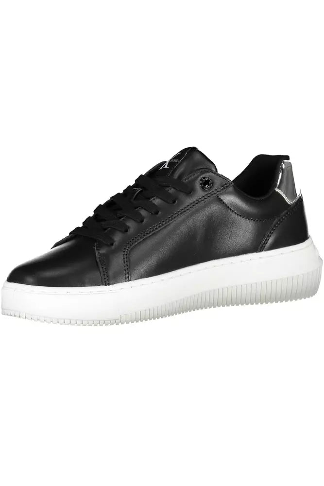 Calvin Klein Black Leather Women Sneaker