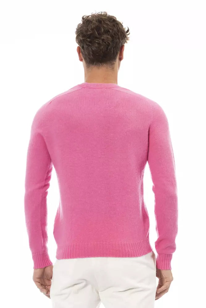 Alpha Studio Multicolor Wool Men Sweater