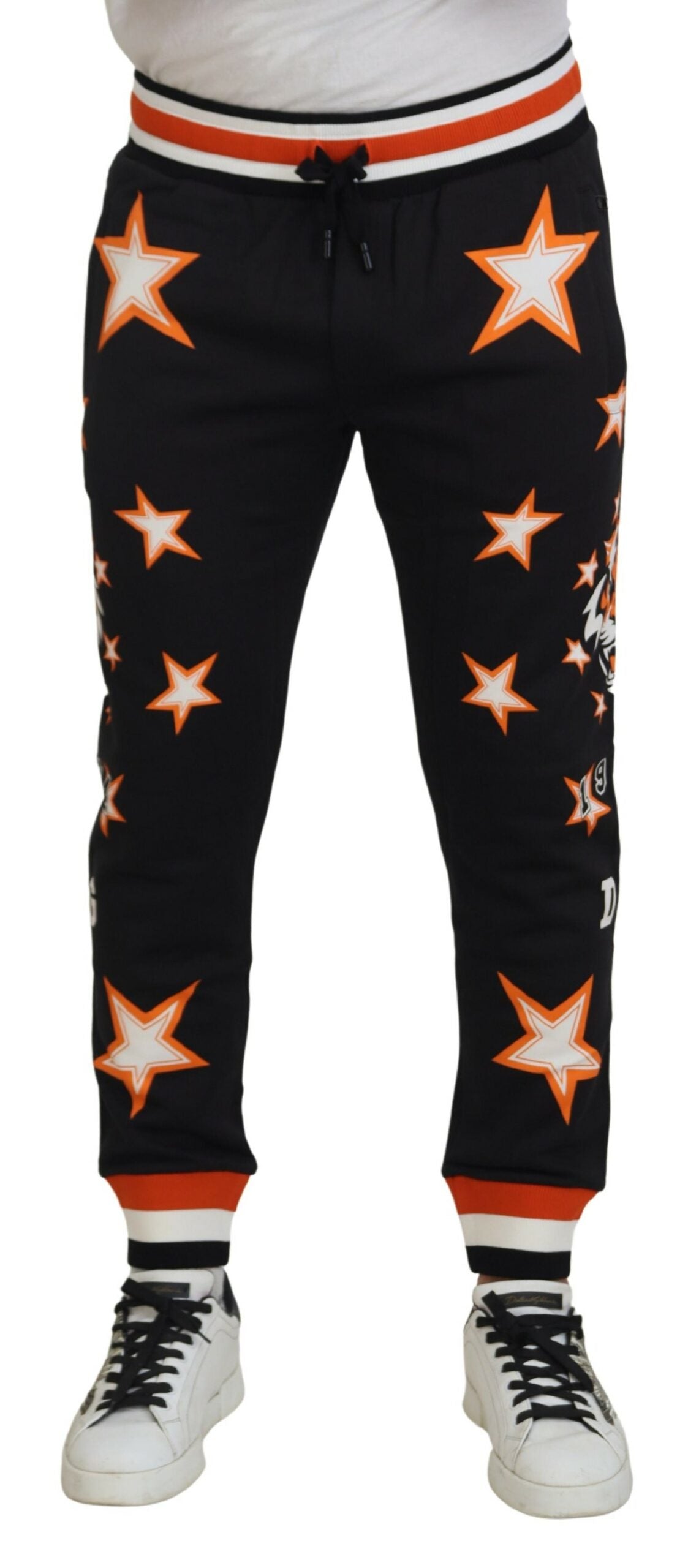 Dolce & Gabbana Elegant Black Star Casual Sweatpants