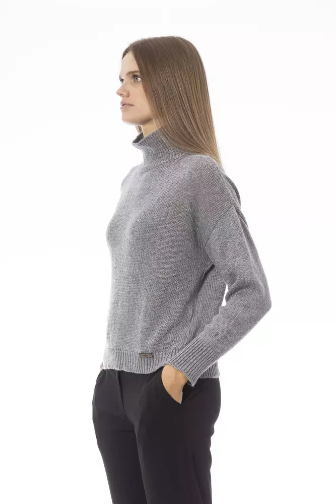 Baldinini Trend Gray Wool Women Sweater