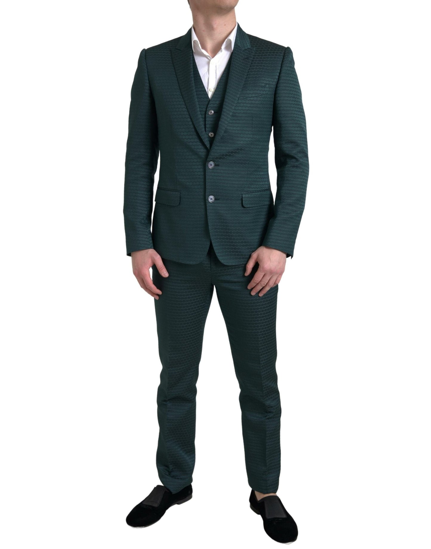 Dolce & Gabbana Emerald Elegance Slim Fit 3-Piece Suit