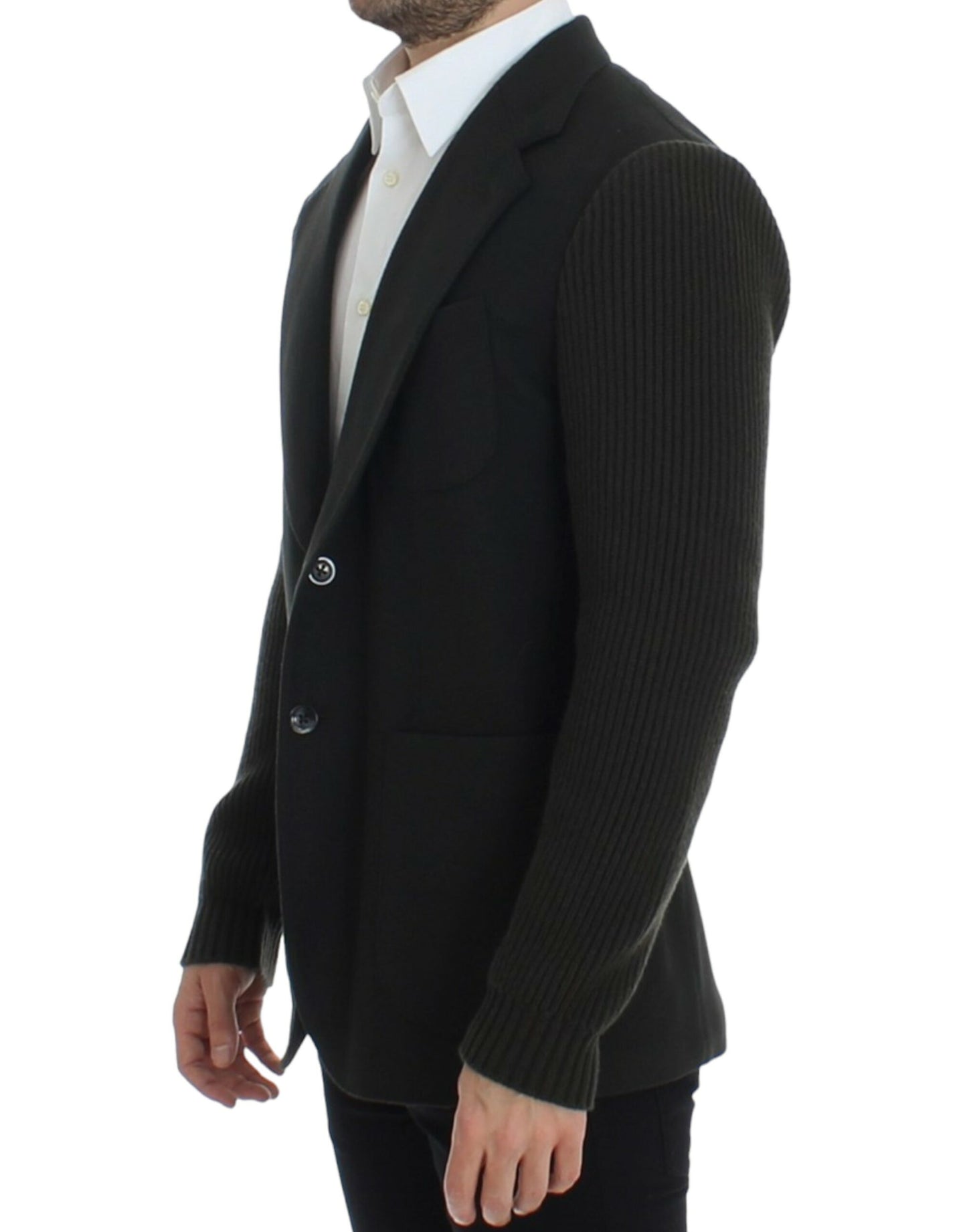 Dolce & Gabbana Elegant Green Cashmere Blazer Jacket