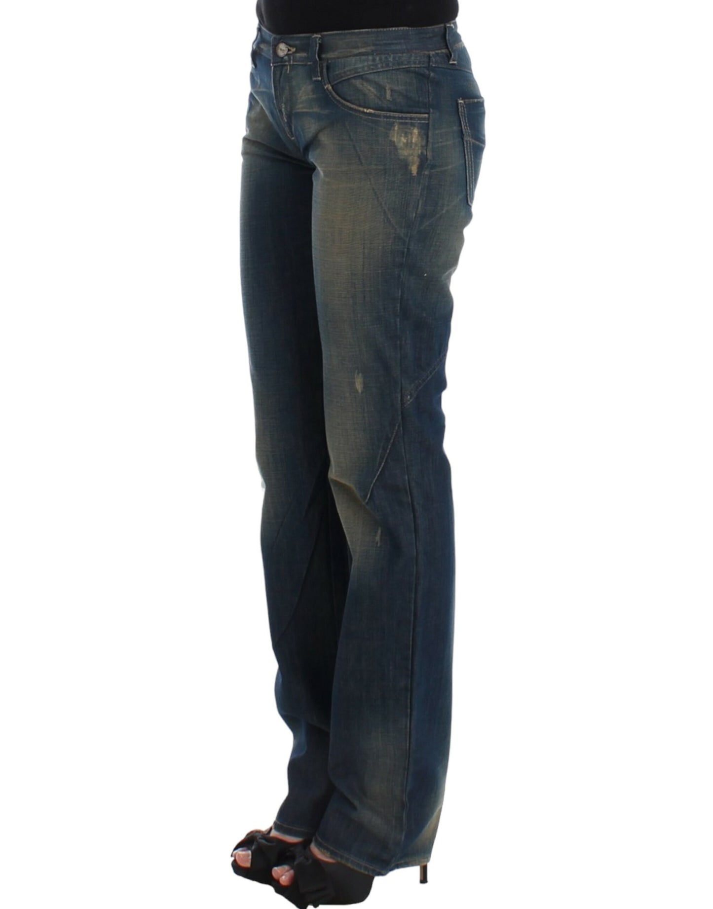 Costume National Chic Straight Leg Blue Denim Jeans