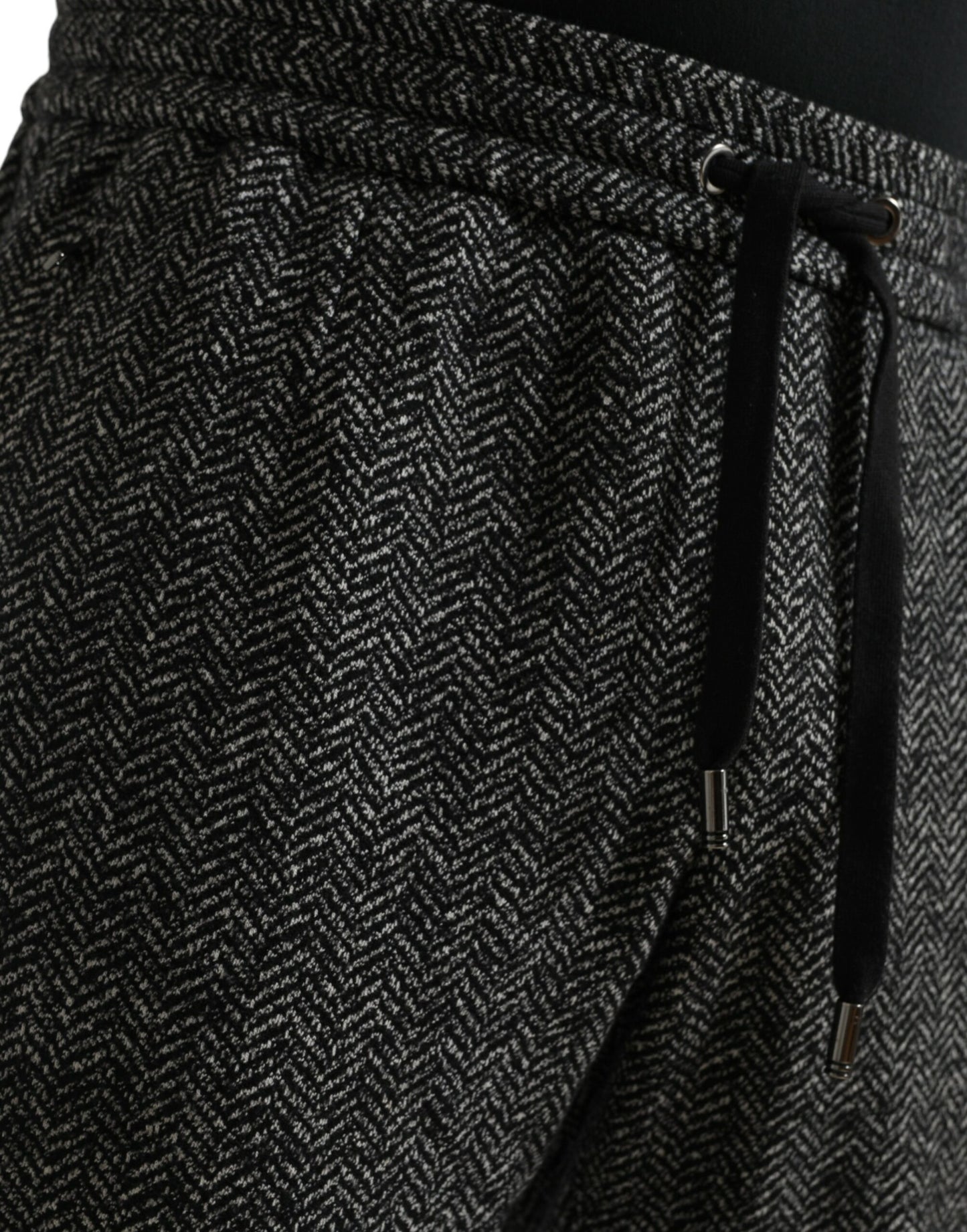 Dolce & Gabbana Elegant Dark Gray Wool Blend Joggers