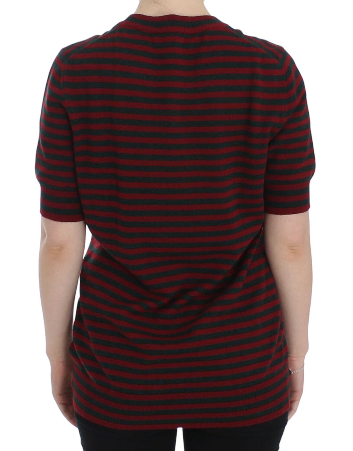 Dolce & Gabbana Elegant Striped Cashmere Crewneck Sweater