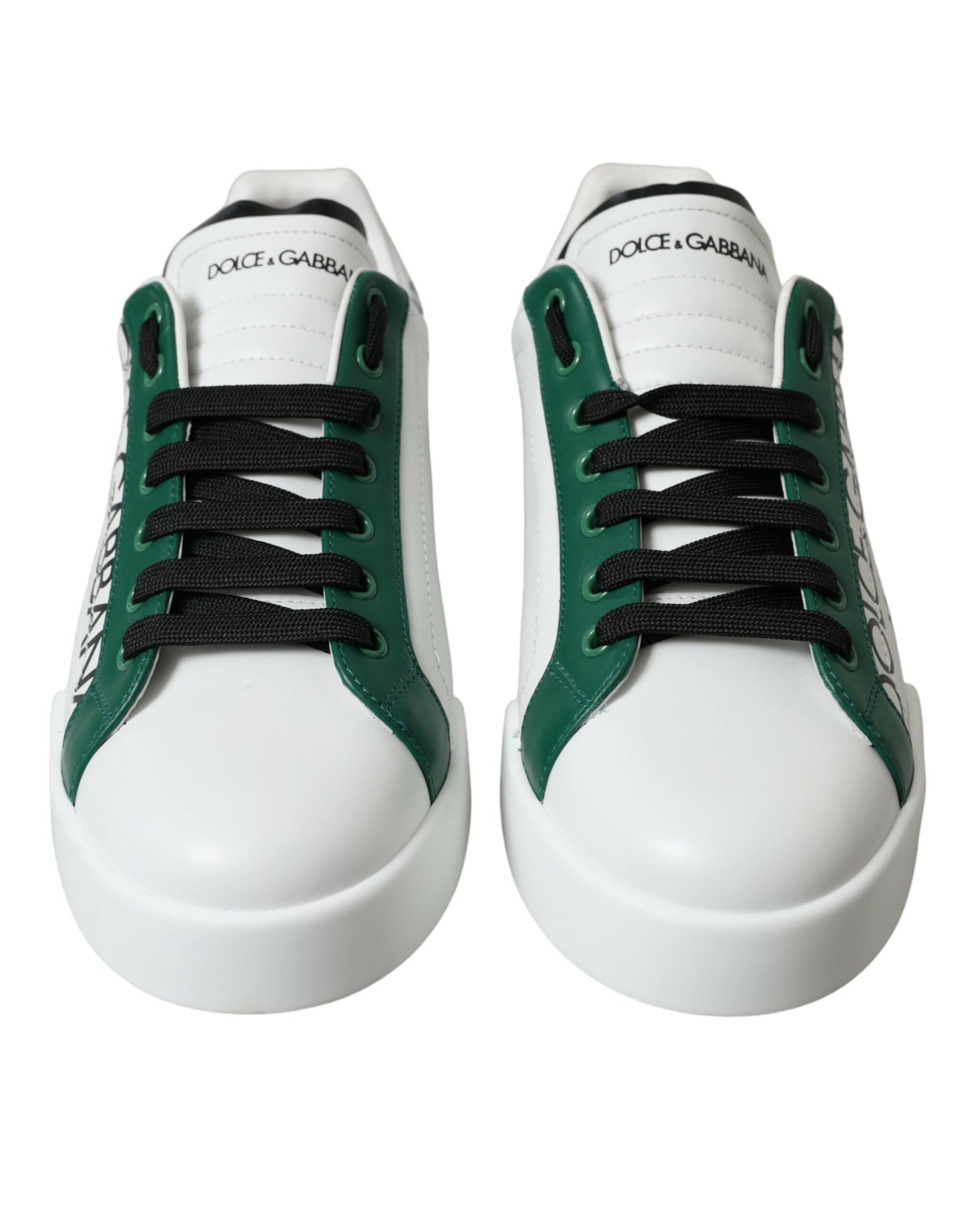 Dolce & Gabbana Elegant White Crown Leather Sneakers