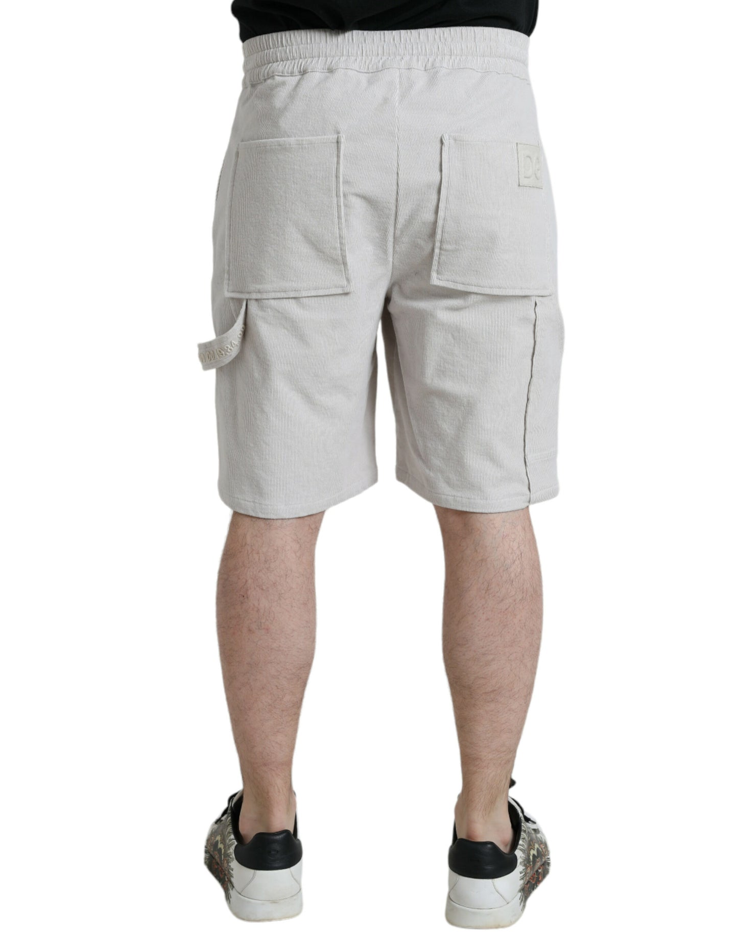 Dolce & Gabbana Beige Cotton Corduroy Men's Bermuda Shorts