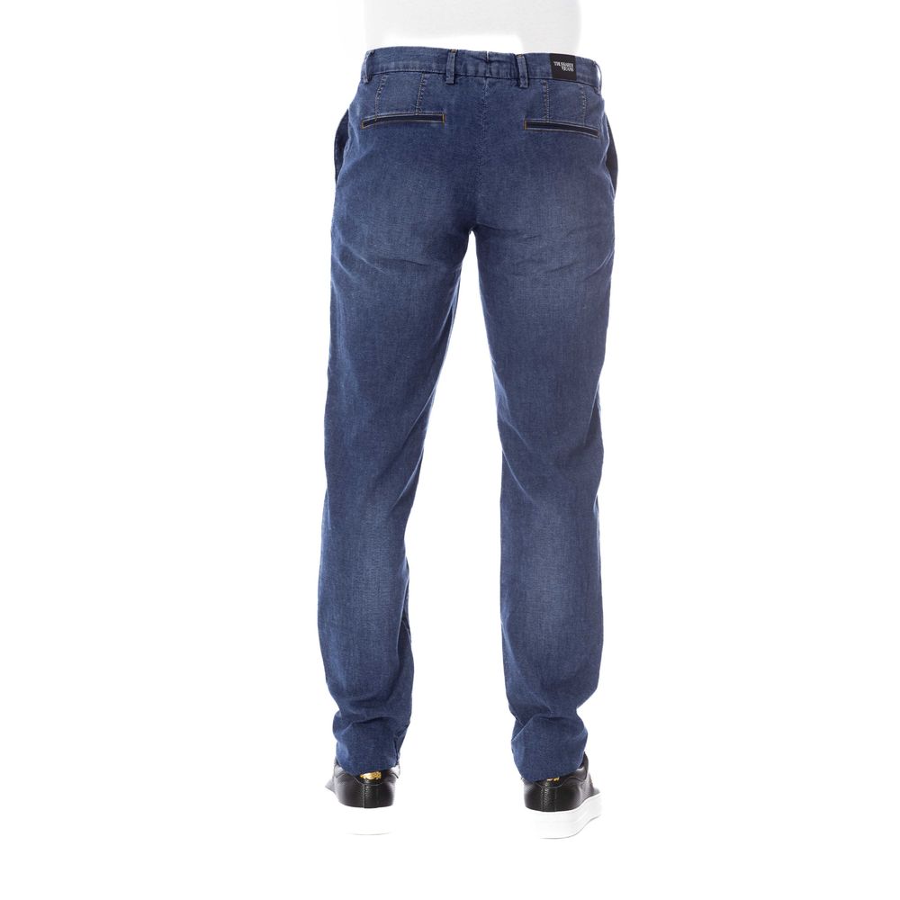 Trussardi Jeans Blue Cotton Men Jeans