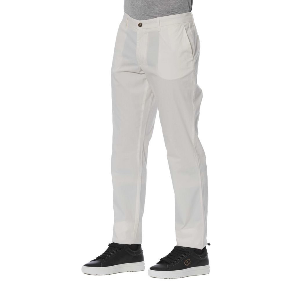 Trussardi Jeans White Cotton Men Jeans