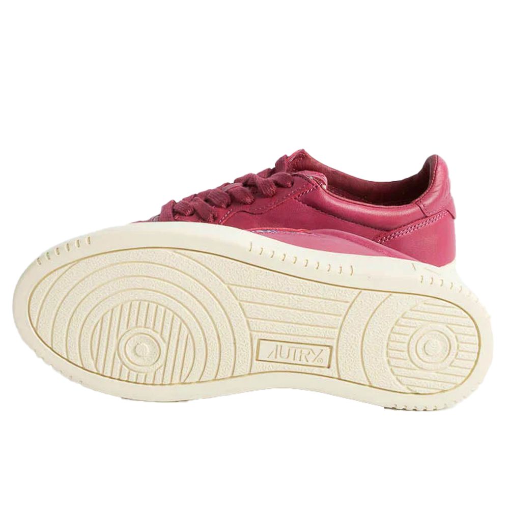 Autry Fuchsia Leather Di Capra Sneaker