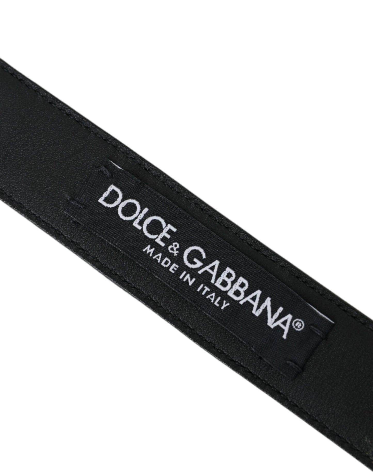 Dolce & Gabbana Dark Brown Perforated Leather Metal Buckle Belt Men