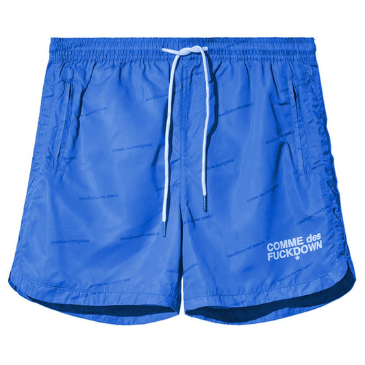 Comme Des Fuckdown Blue Polyester Men's Swim Short