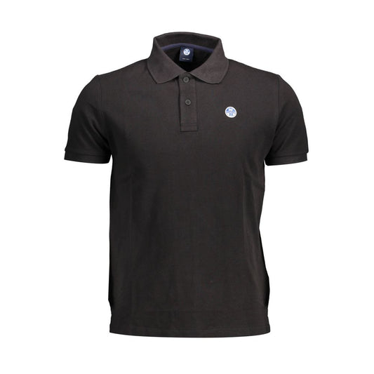 North Sails Black Cotton Men Polo Shirt