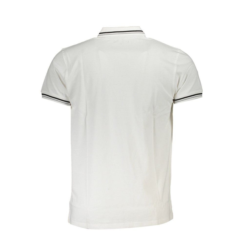 Cavalli Class White Cotton Polo Shirt