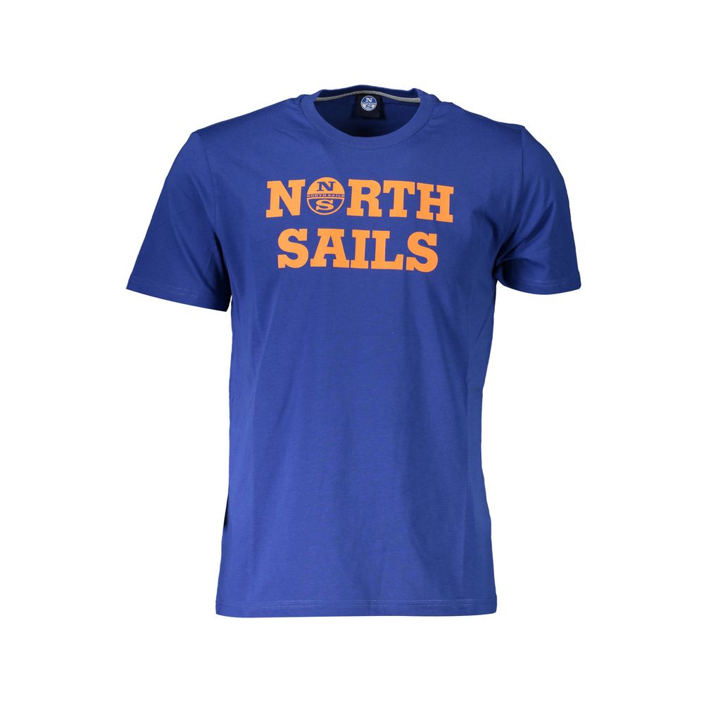 North Sails Blue Cotton Men T-Shirt